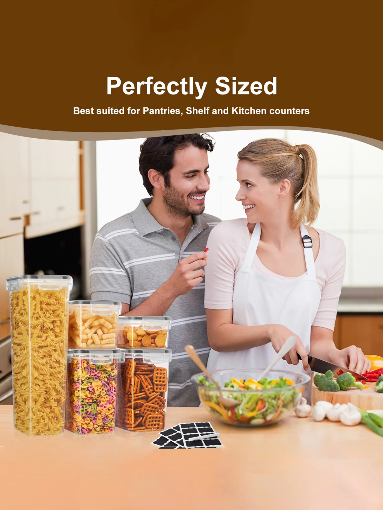 Sealed Food Storage Containers With Lids For Pantry 48 Piece Set