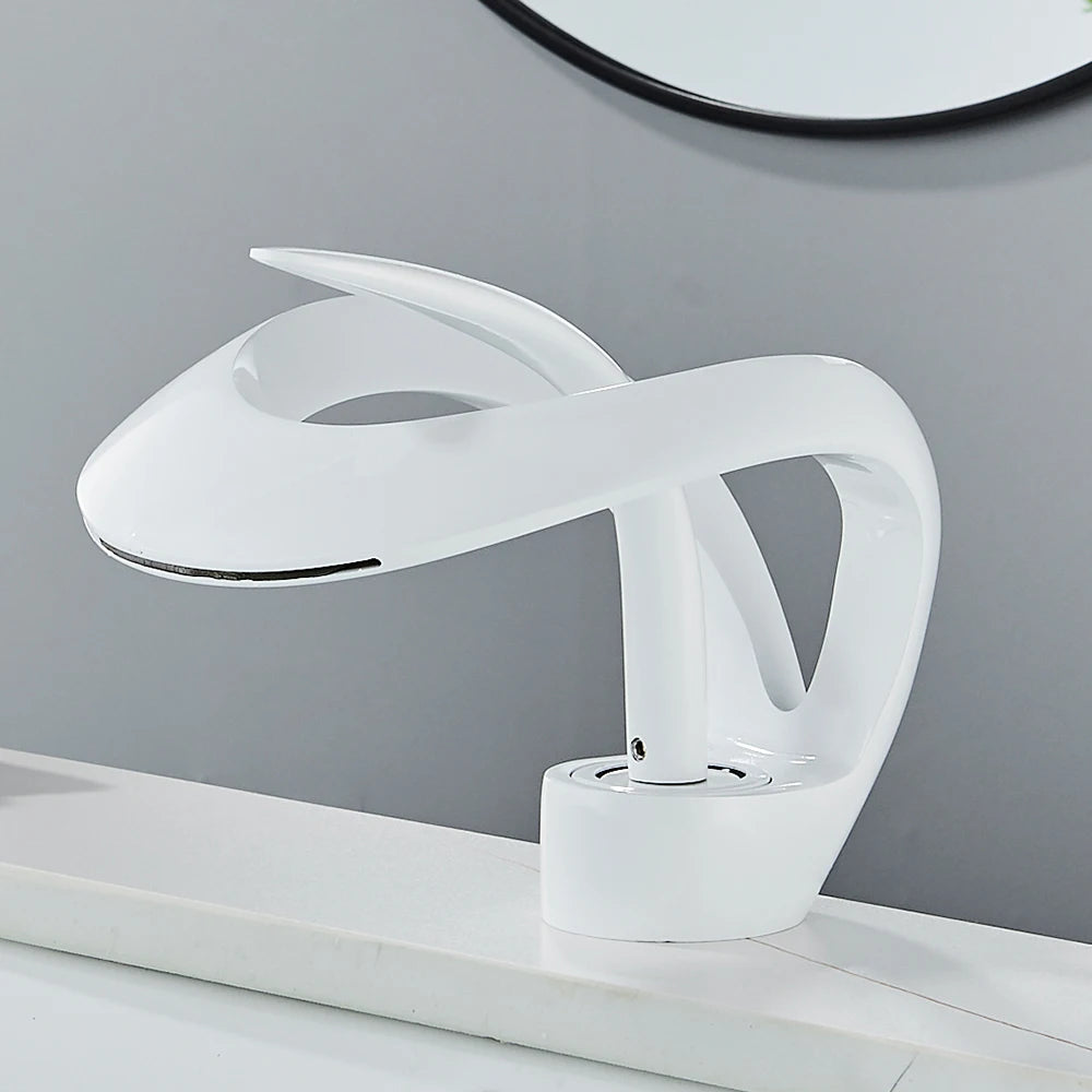 Rozin Luxury Basin Faucet Waterfall Deck Mount Mixer